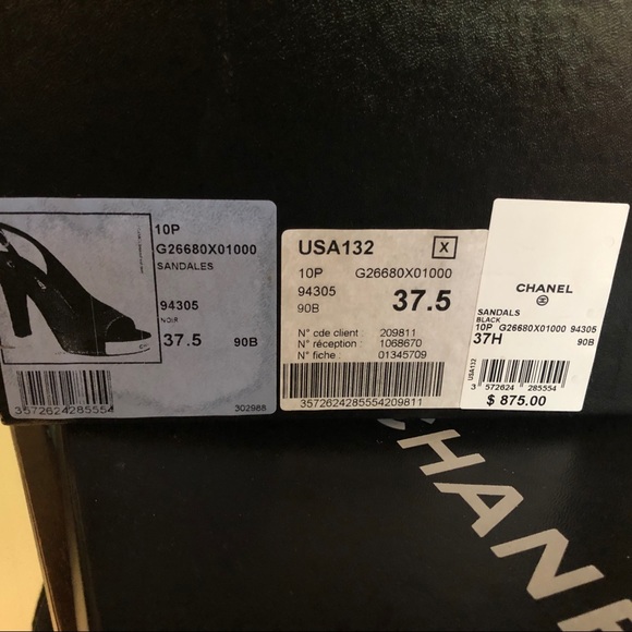 ๐ ๐ฏ Auth Chanel Black Heel Shoes 37.5 - Picture 5 of 6